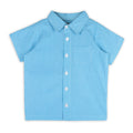 Columbia Blue Gingham Boy Shirt